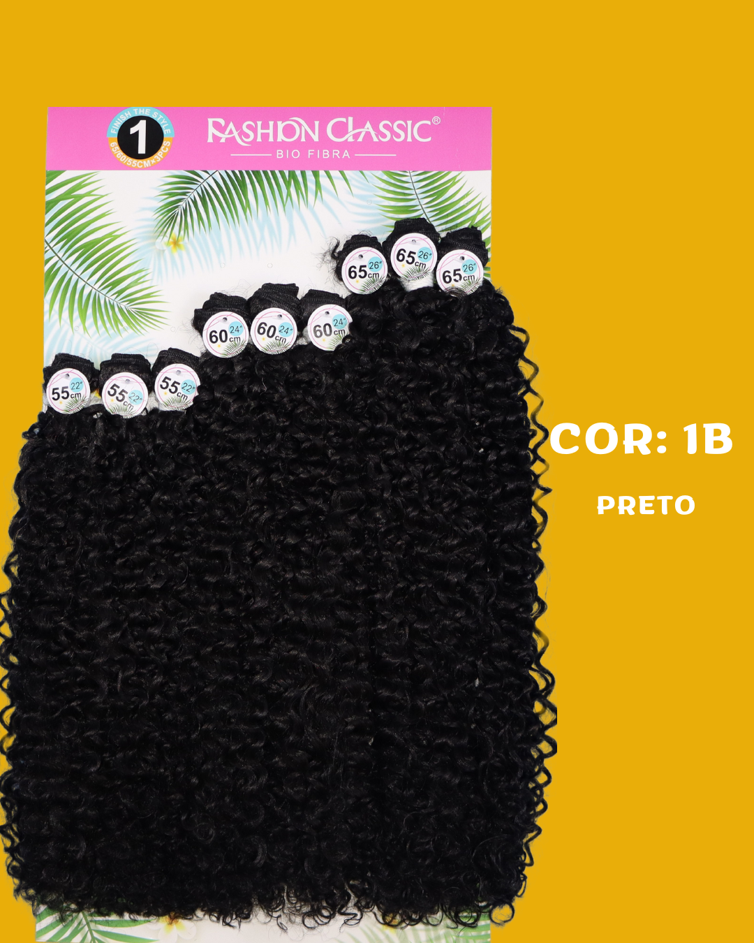Iza 65cm FASHION CLASSIC Cabelo Cacheado Bio Fibra - 300g.