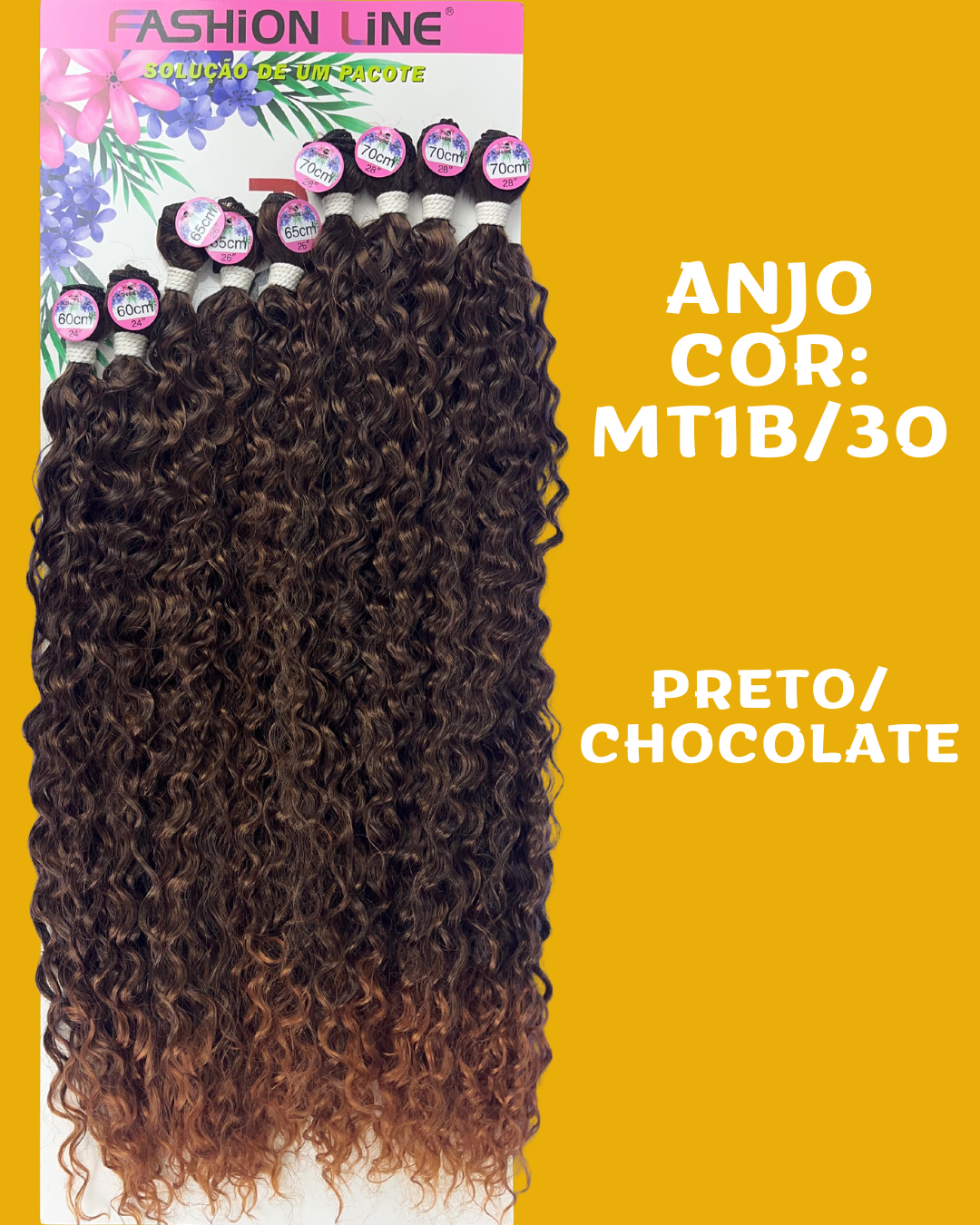 Anjo/Denise 70cm FASHION LINE - Cabelo ORGÂNICO Cacheado