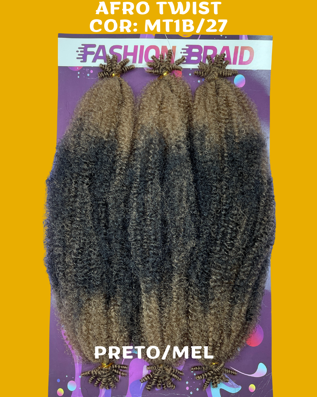 AFRO TWIST - 40cm - FASHION BRAID - Cabelo Afro - CROCHET BRAIDS