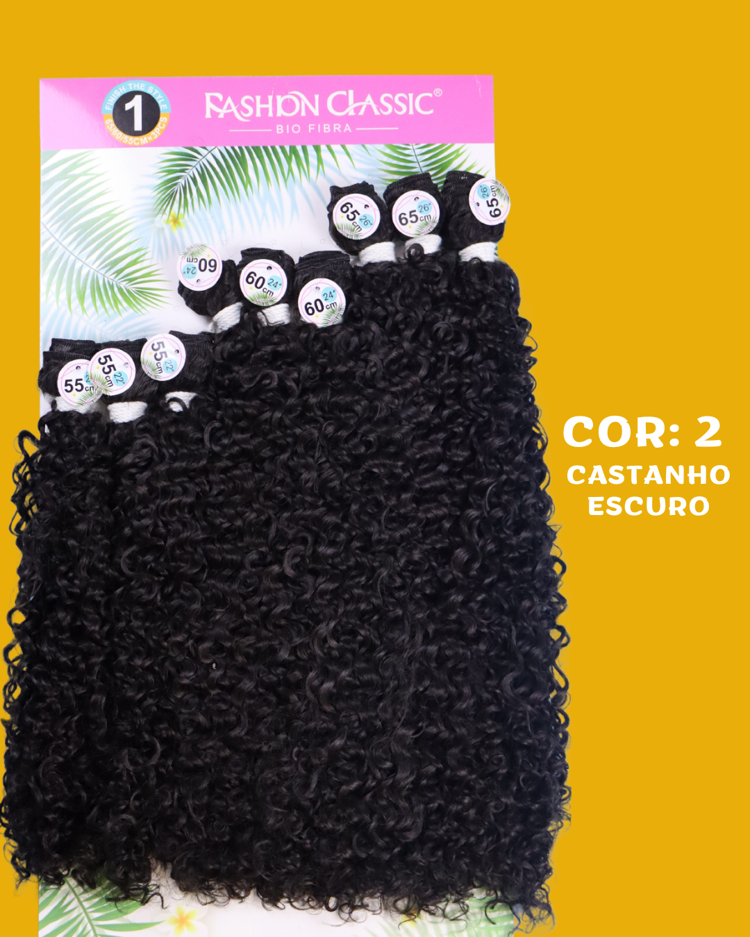 Iza 65cm FASHION CLASSIC Cabelo Cacheado Bio Fibra - 300g.