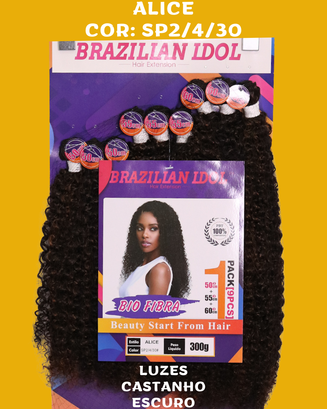 Alice 60cm - Brazilian Idol - 300 gramas - Bio Fibra