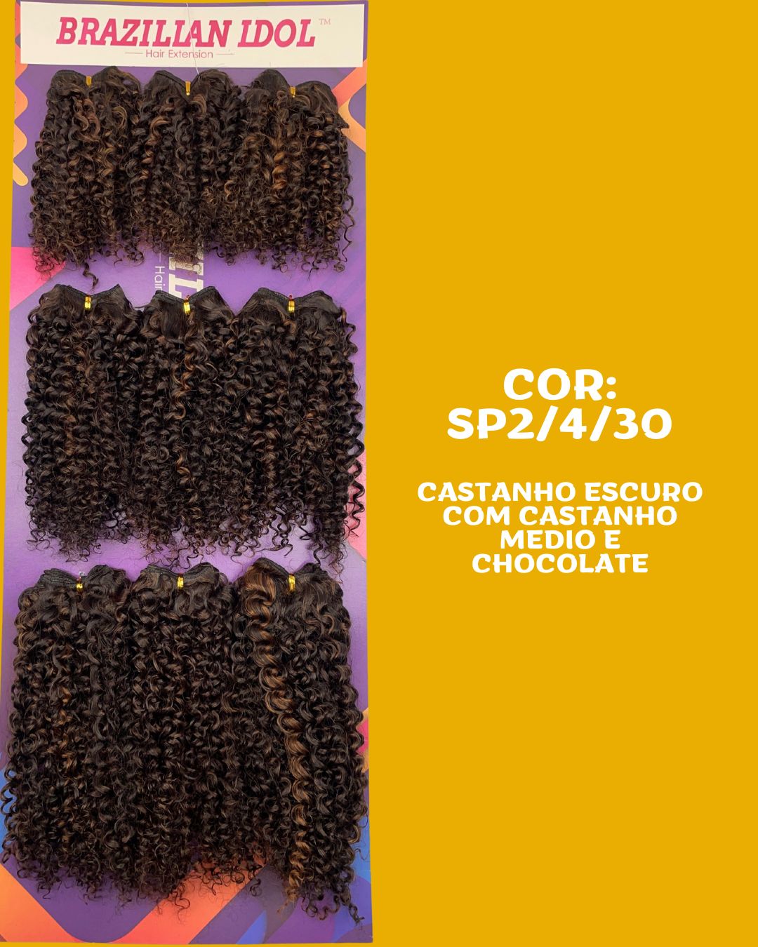 Generosa 40cm - Brazilian Idol - Cabelo ORGÂNICO Cacheado - 300gr