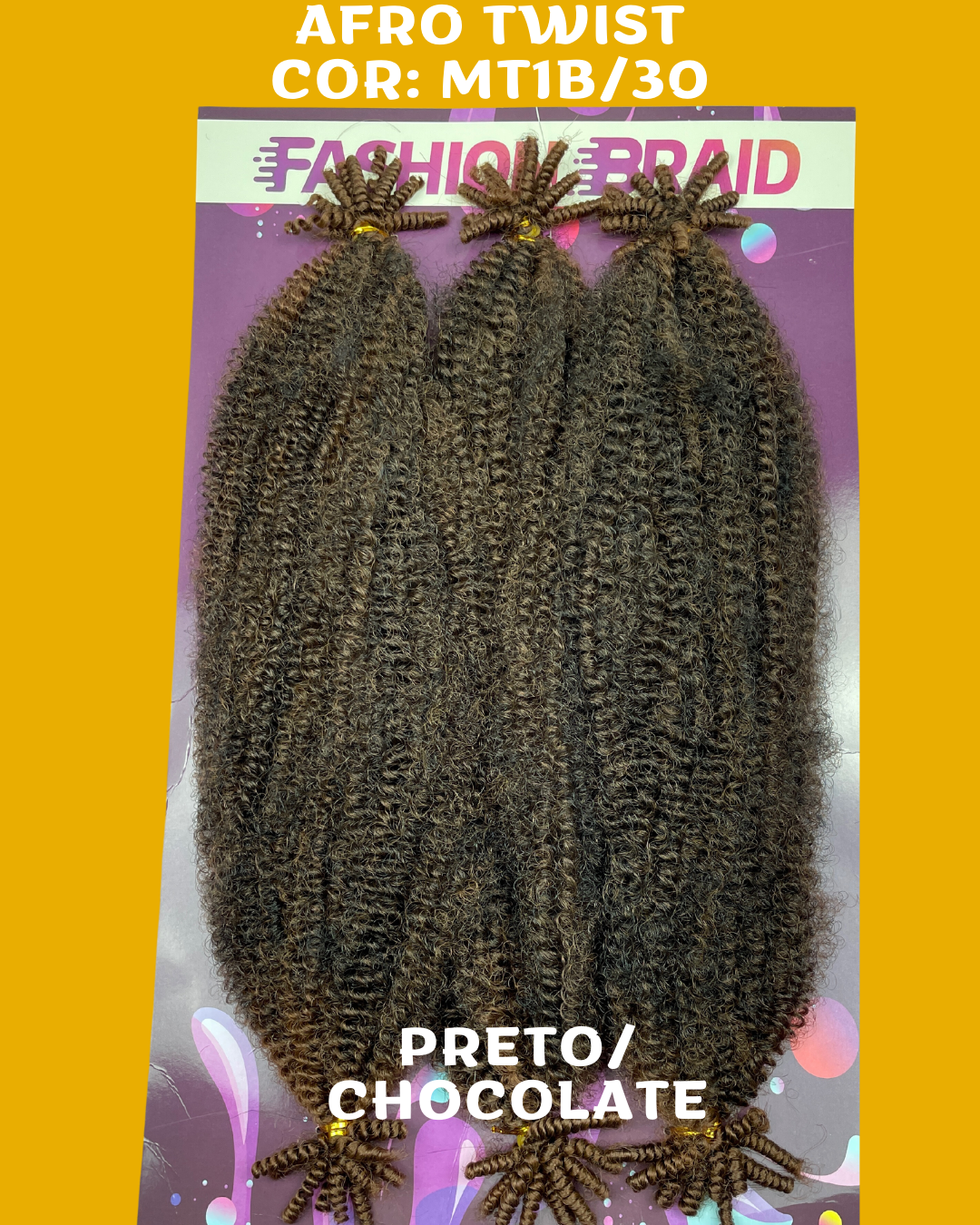 AFRO TWIST - 40cm - FASHION BRAID - Cabelo Afro - CROCHET BRAIDS