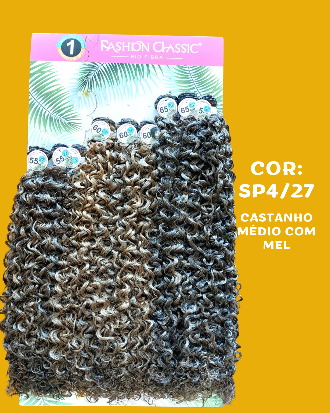 Iza 65cm FASHION CLASSIC Cabelo Cacheado Bio Fibra - 300g.