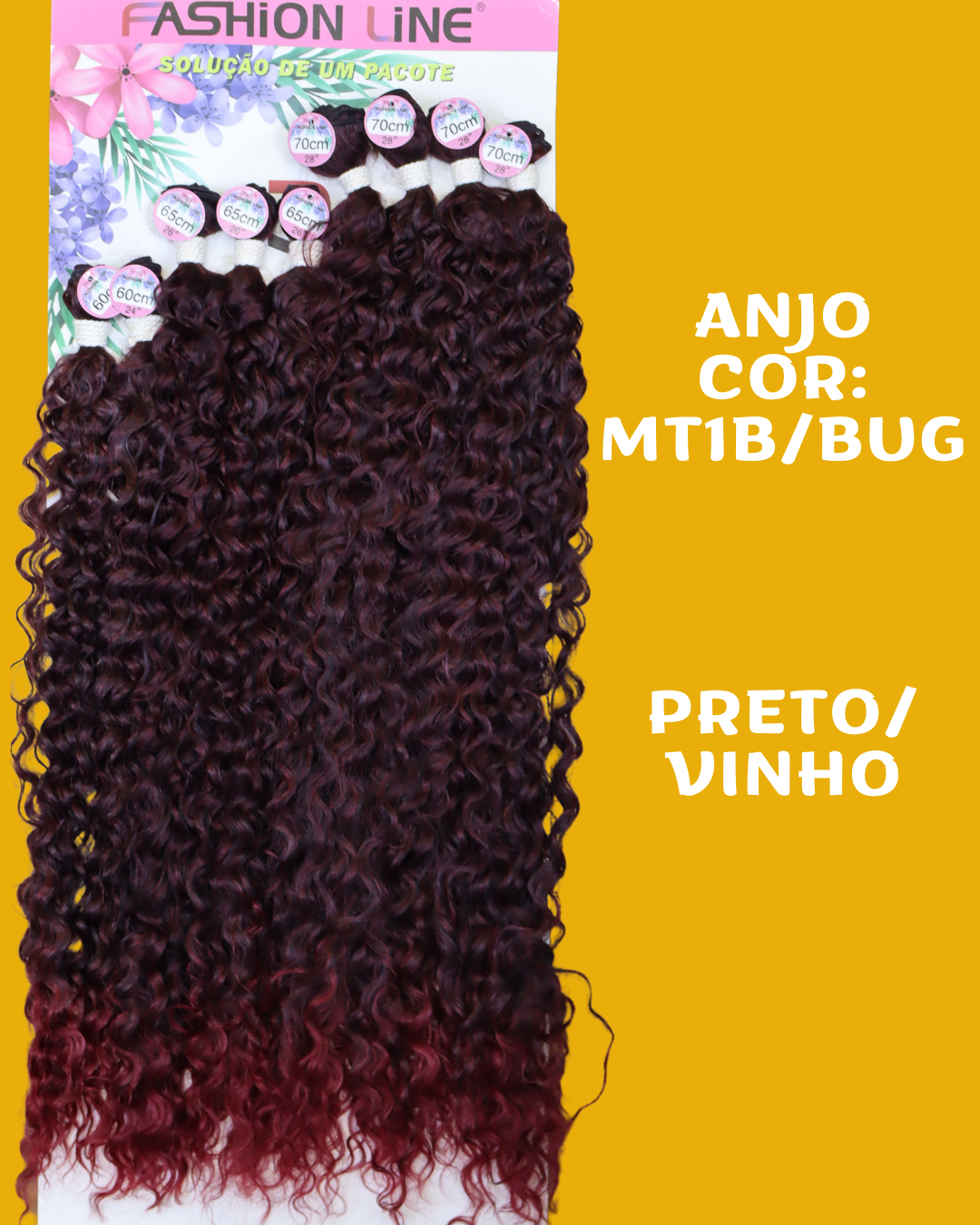 Anjo/Denise 70cm FASHION LINE - Cabelo ORGÂNICO Cacheado