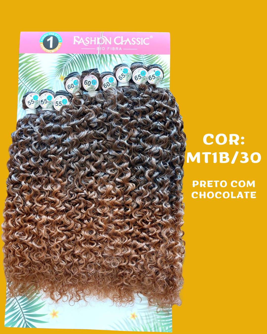 Iza 65cm FASHION CLASSIC Cabelo Cacheado Bio Fibra - 300g.