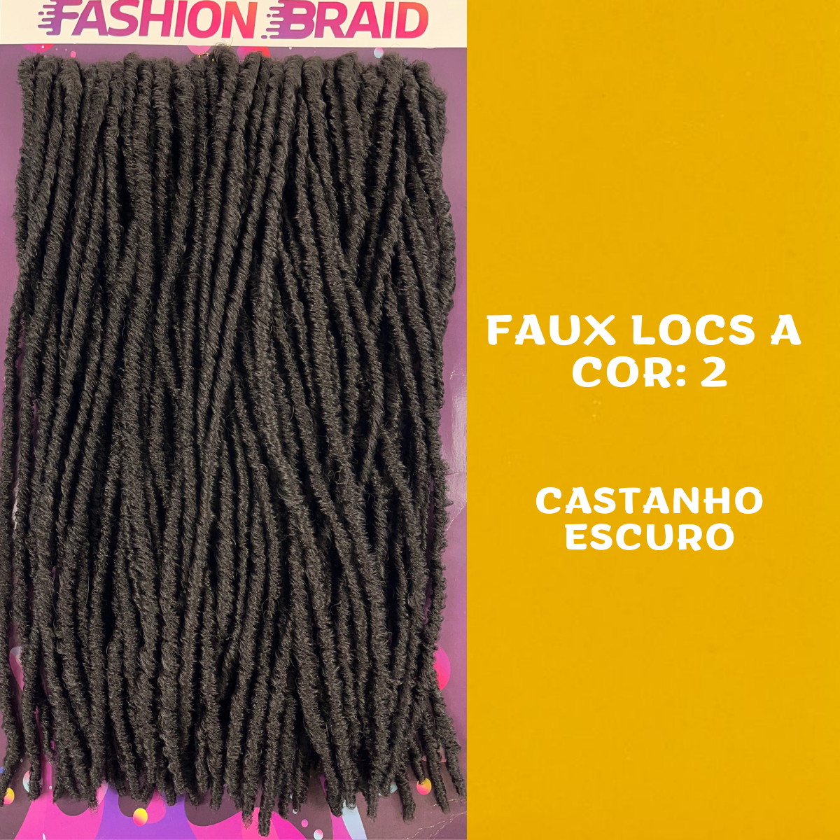 Faux Locs A - 45cm - 600 gramas - Fashion Braid