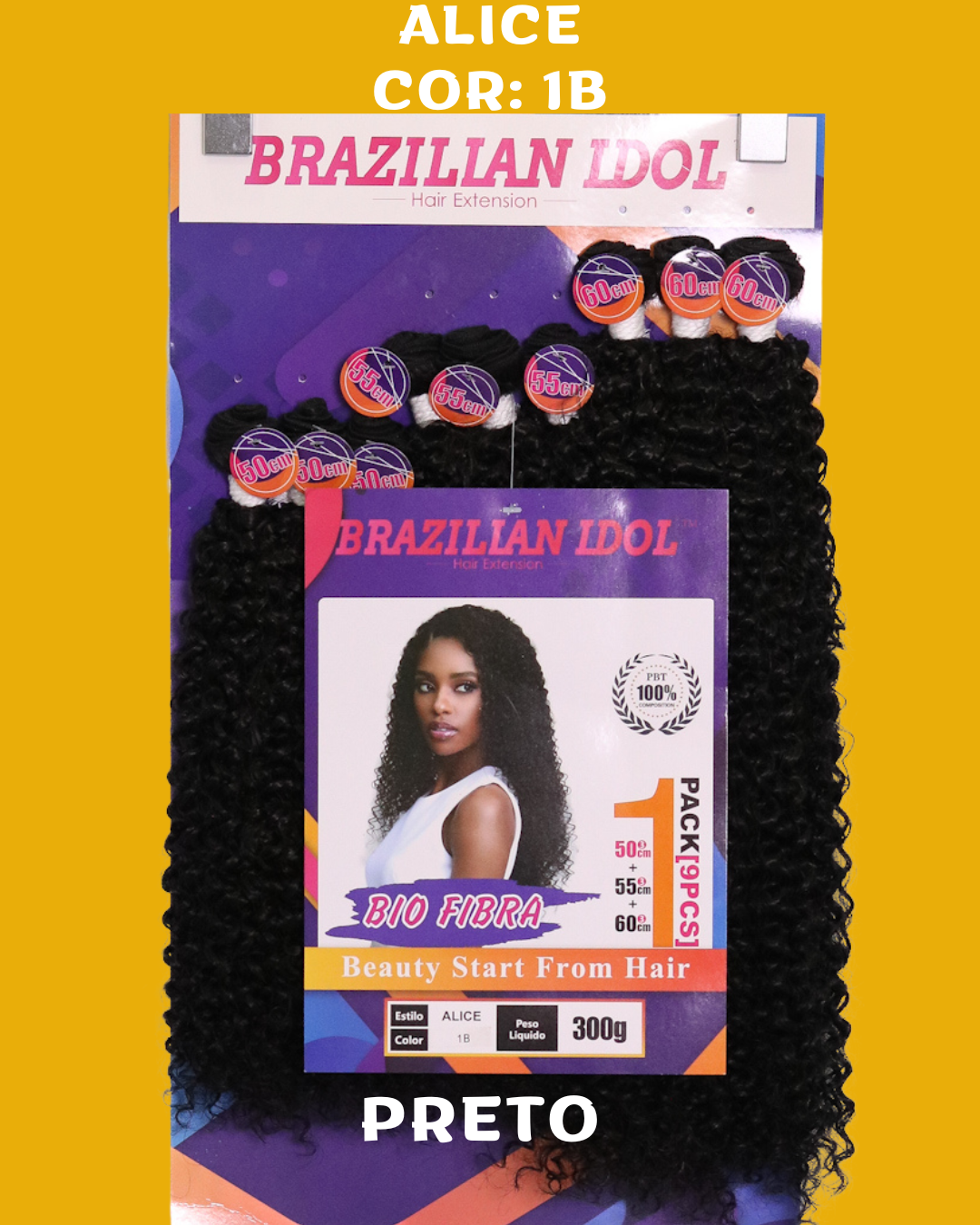 Alice 60cm - Brazilian Idol - 300 gramas - Bio Fibra