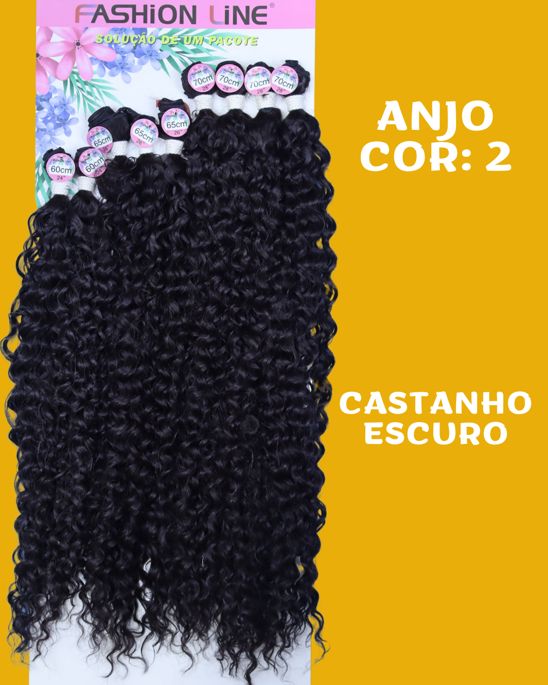 Anjo/Denise 70cm FASHION LINE - Cabelo ORGÂNICO Cacheado