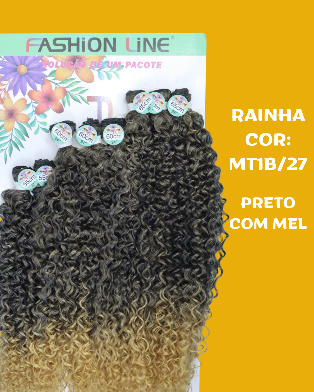 Rainha 65cm FASHION LINE Cabelo ORGÂNICO Cacheado 285g