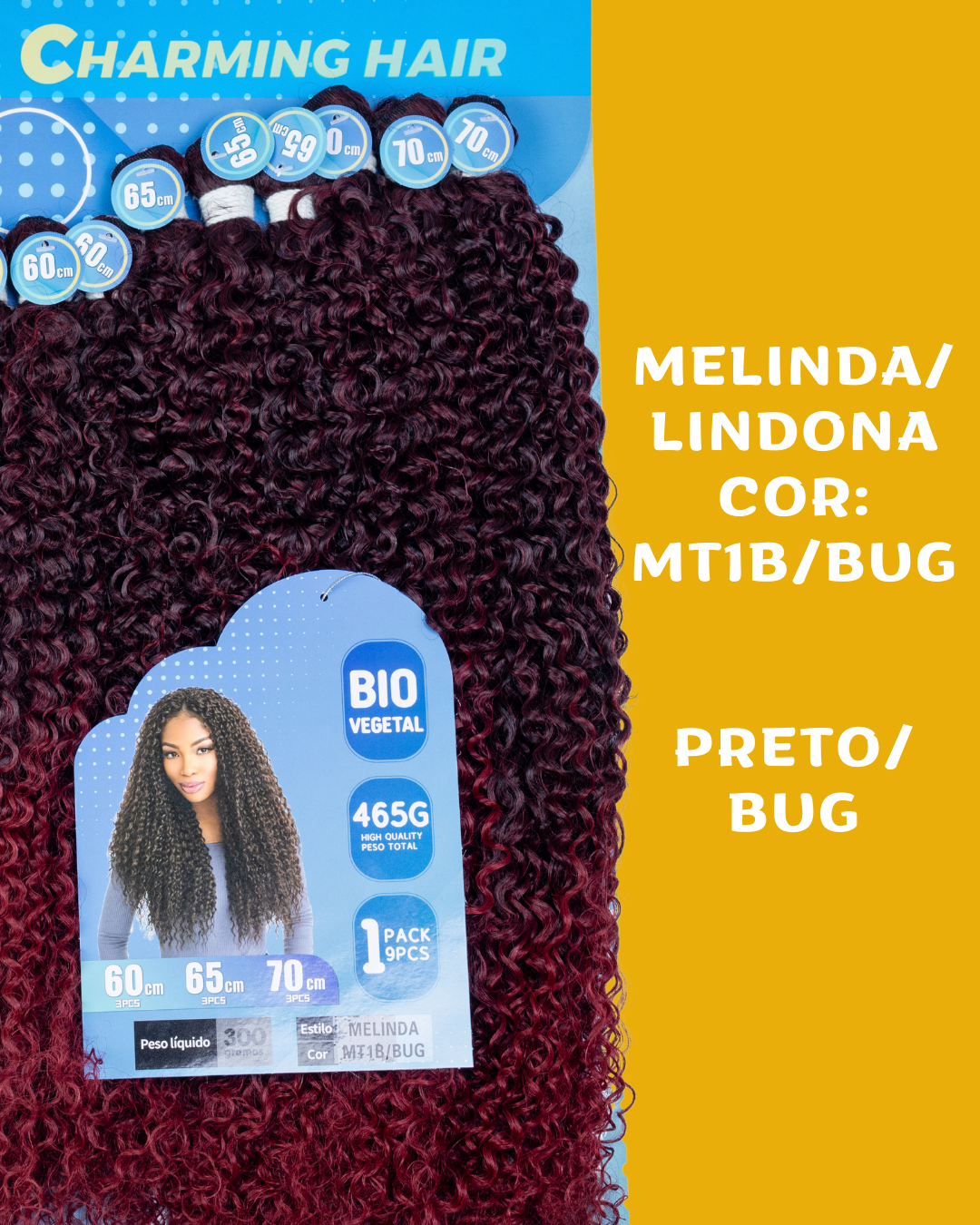 Melinda/Lindona 70cm - Charming Hair/Fashion Classic - 300 gramas - Bio Vegetal