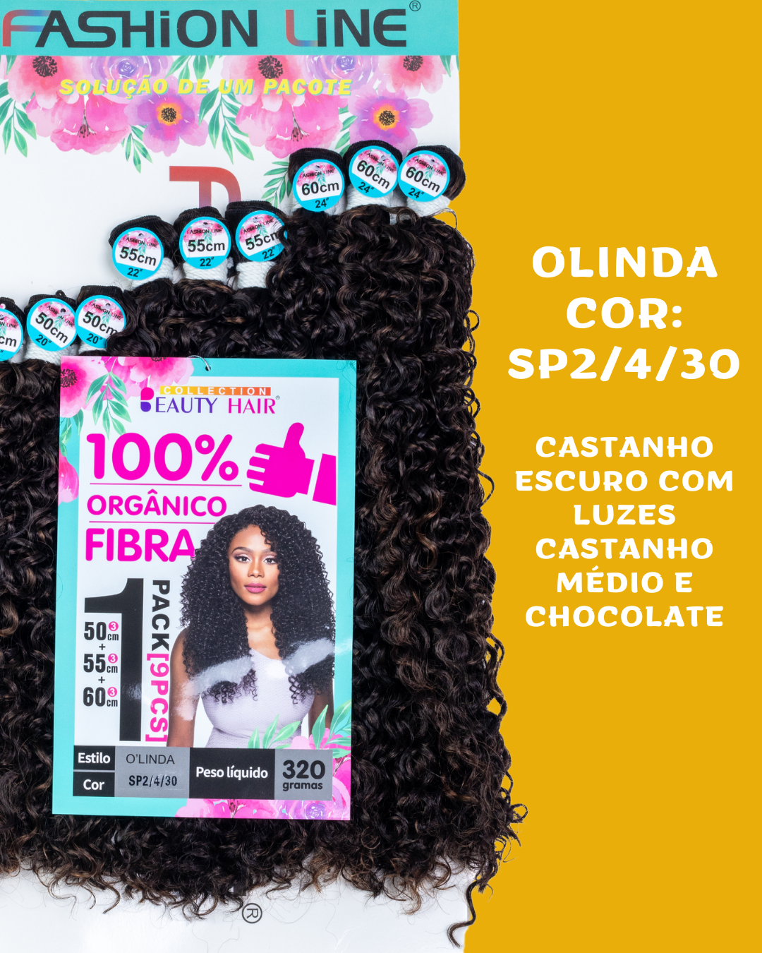 Olinda 60cm - Fashion Line - 320 gramas - Fibra Orgânica