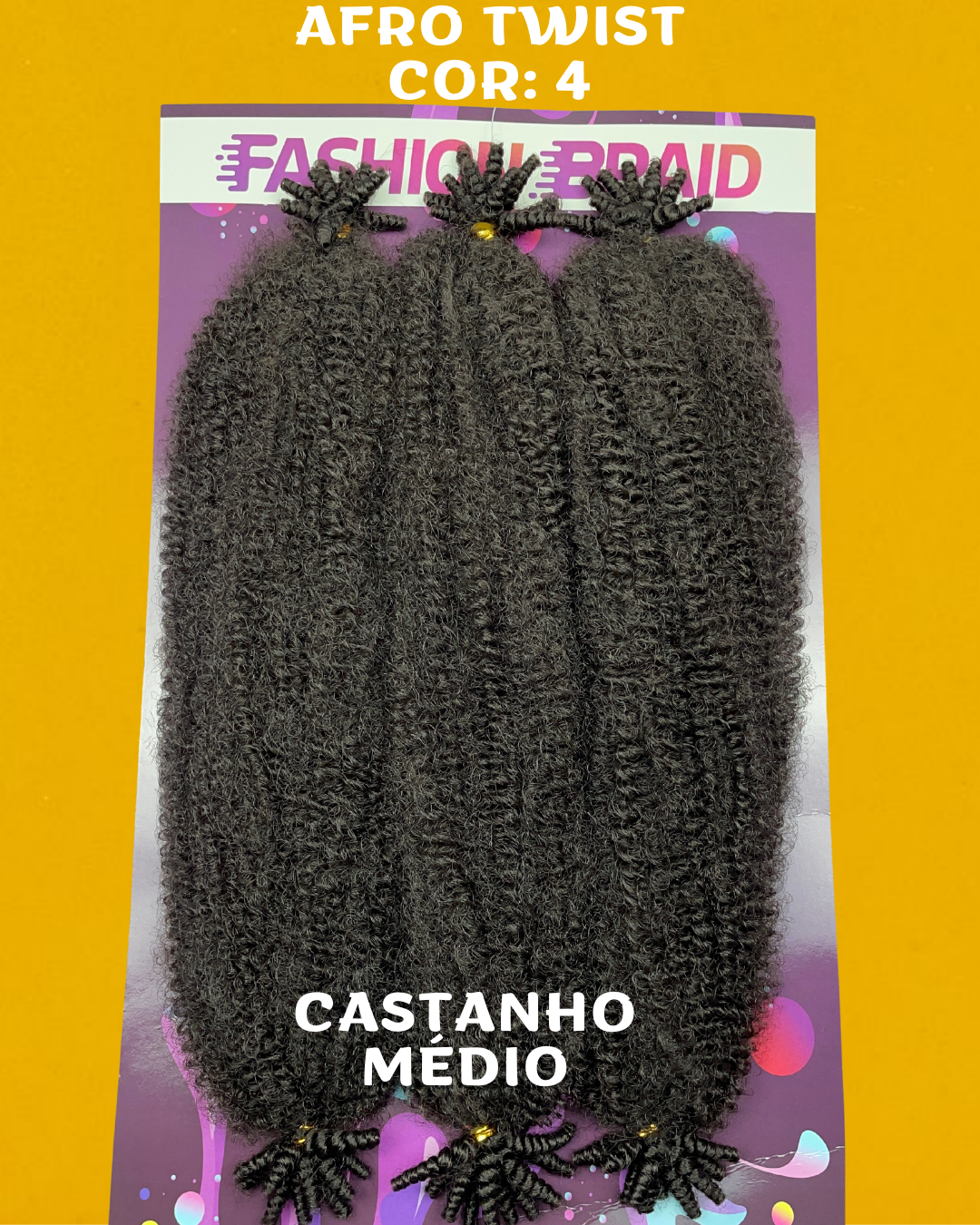 AFRO TWIST - 40cm - FASHION BRAID - Cabelo Afro - CROCHET BRAIDS