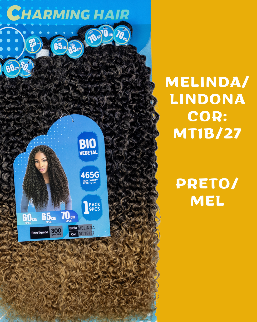 Melinda/Lindona 70cm - Charming Hair/Fashion Classic - 300 gramas - Bio Vegetal