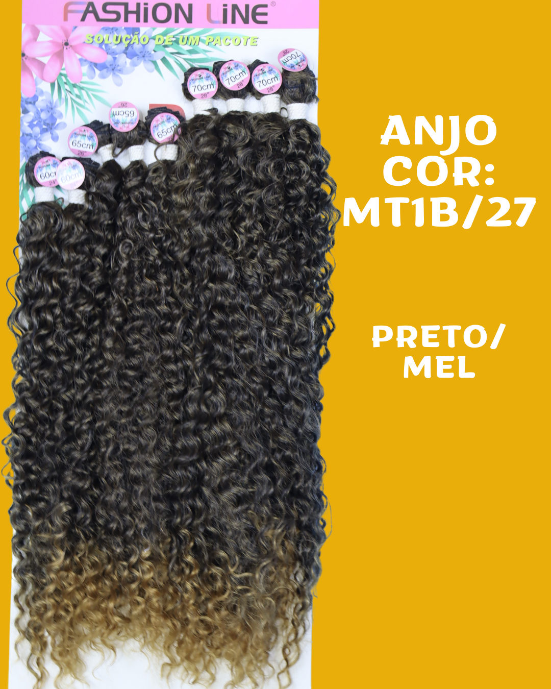 Anjo/Denise 70cm FASHION LINE - Cabelo ORGÂNICO Cacheado