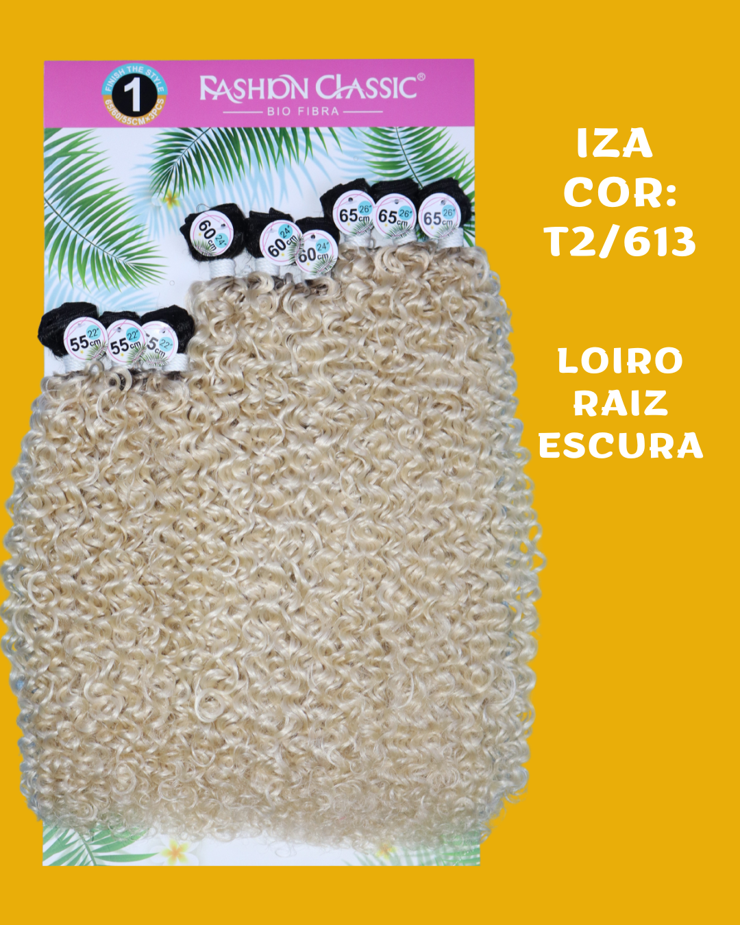 Iza 65cm FASHION CLASSIC Cabelo Cacheado Bio Fibra - 300g.
