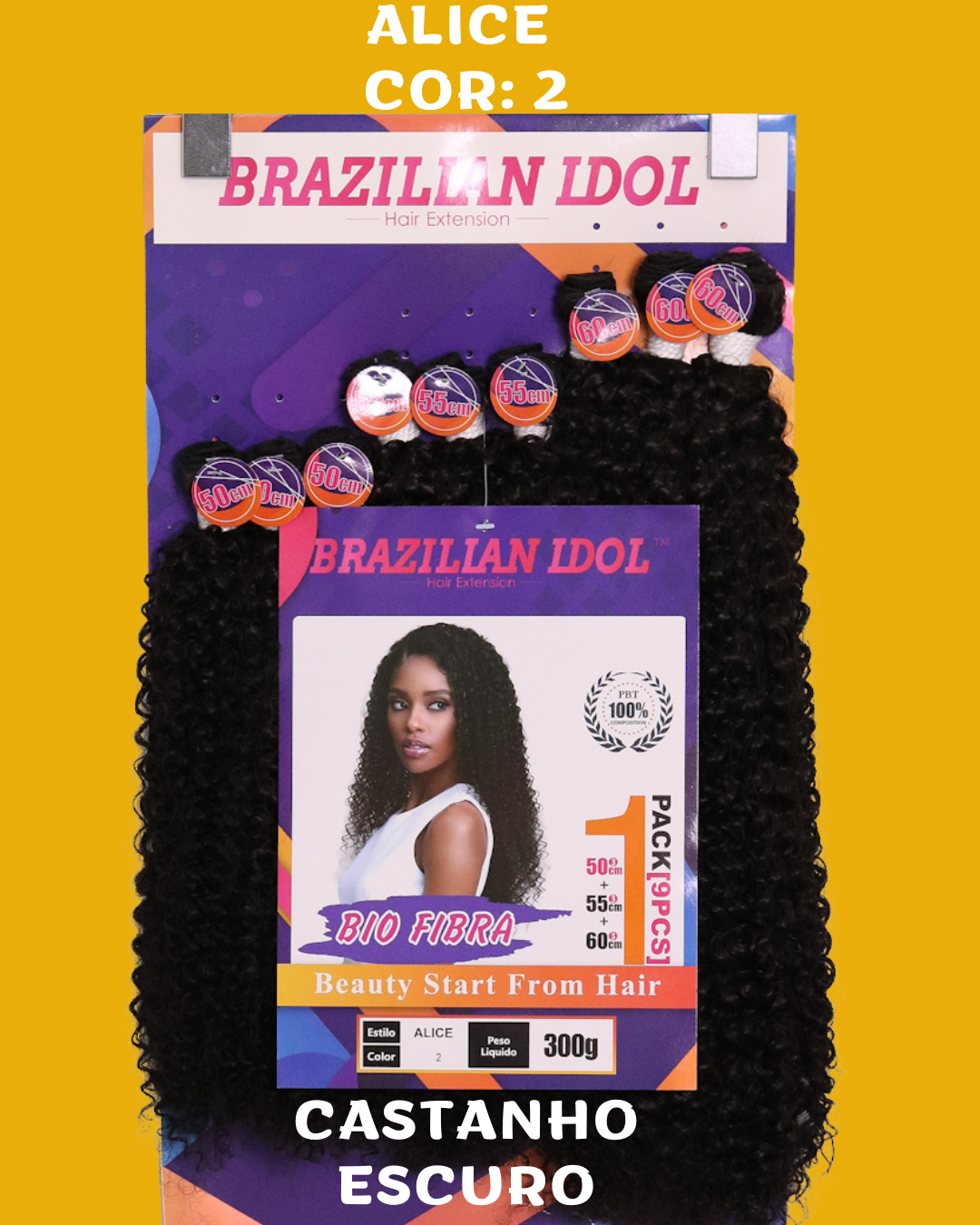 Alice 60cm - Brazilian Idol - 300 gramas - Bio Fibra