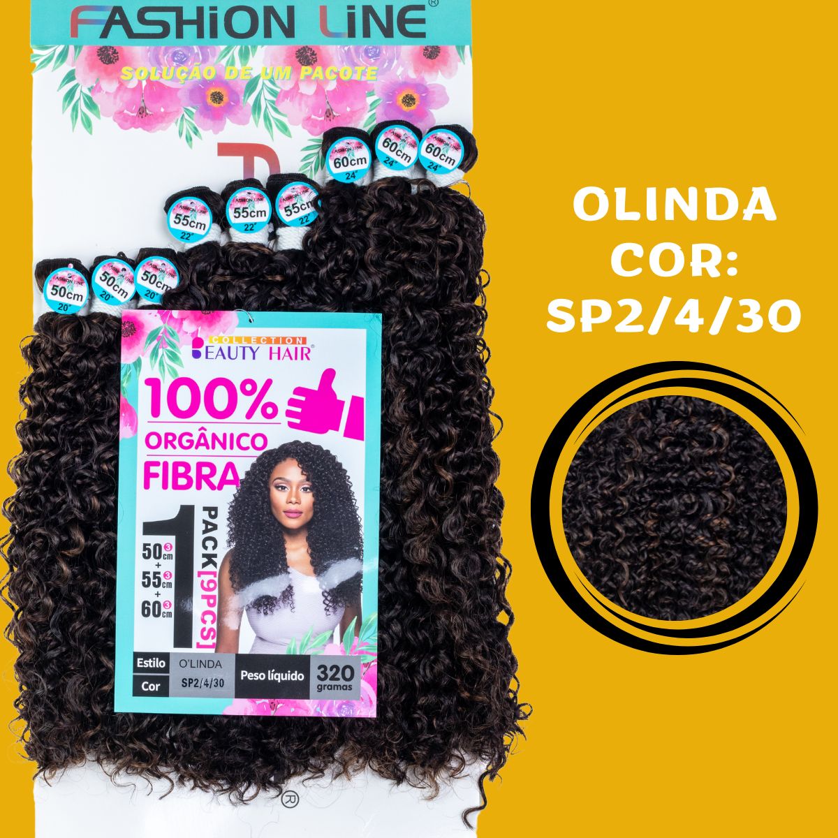 Olinda 60cm - Fashion Line - 320 gramas - Fibra Orgânica