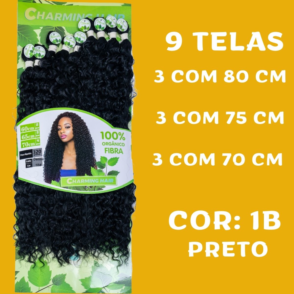 Denise/Anjo 80cm - Charming Hair/Fashion Classic - 300 gramas - Bio Vegetal