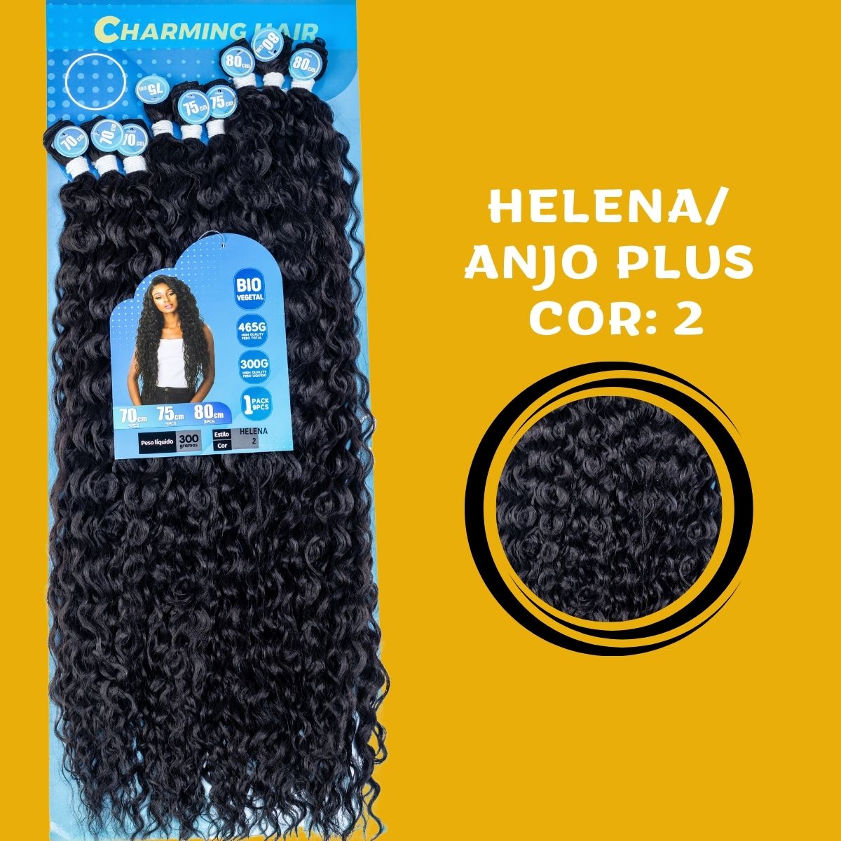 Helena/Anjo Plus 80cm - Charming Hair/Fashion Classic - 300 gramas - Bio Vegetal