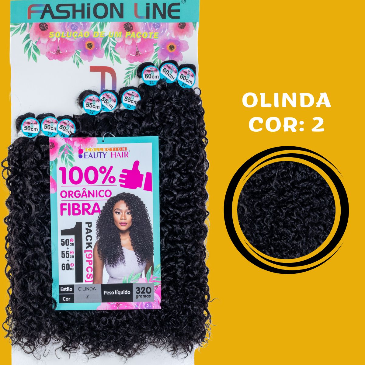 Olinda 60cm - Fashion Line - 320 gramas - Fibra Orgânica