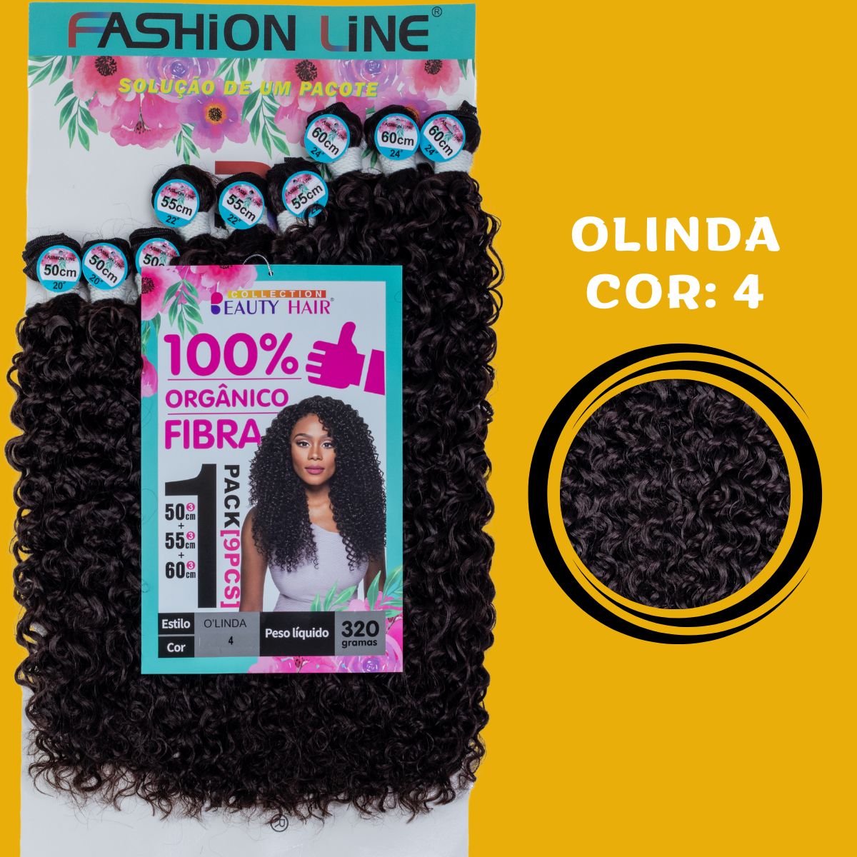 Olinda 60cm - Fashion Line - 320 gramas - Fibra Orgânica