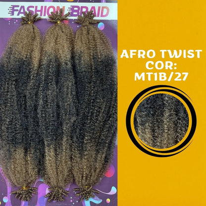 AFRO TWIST - 40cm - FASHION BRAID - Cabelo Afro - CROCHET BRAIDS - Dona Hair Euro