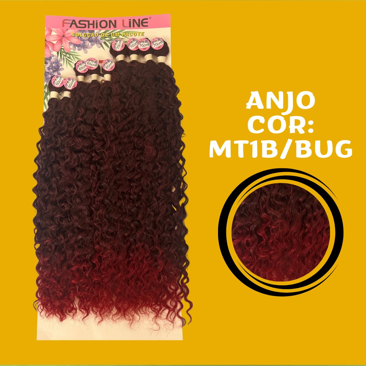 Anjo 70cm FASHION LINE - Cabelo ORGÂNICO Cacheado - Dona Hair Euro