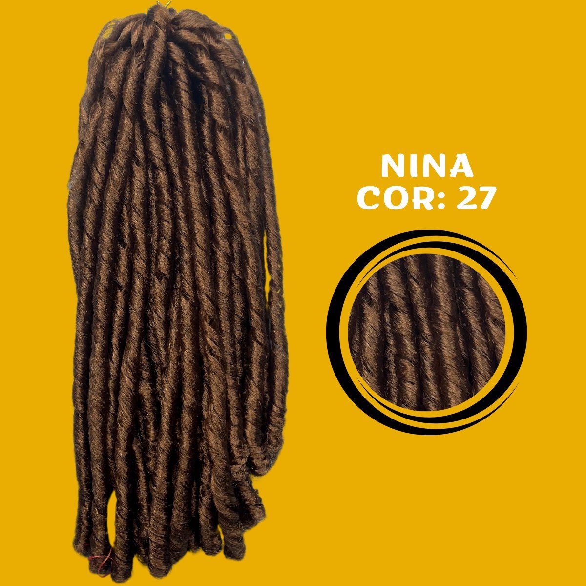 Cabelo Nina Dread Lock 6x 428 gramas Pacotão + AGULHA - Dona Hair Euro