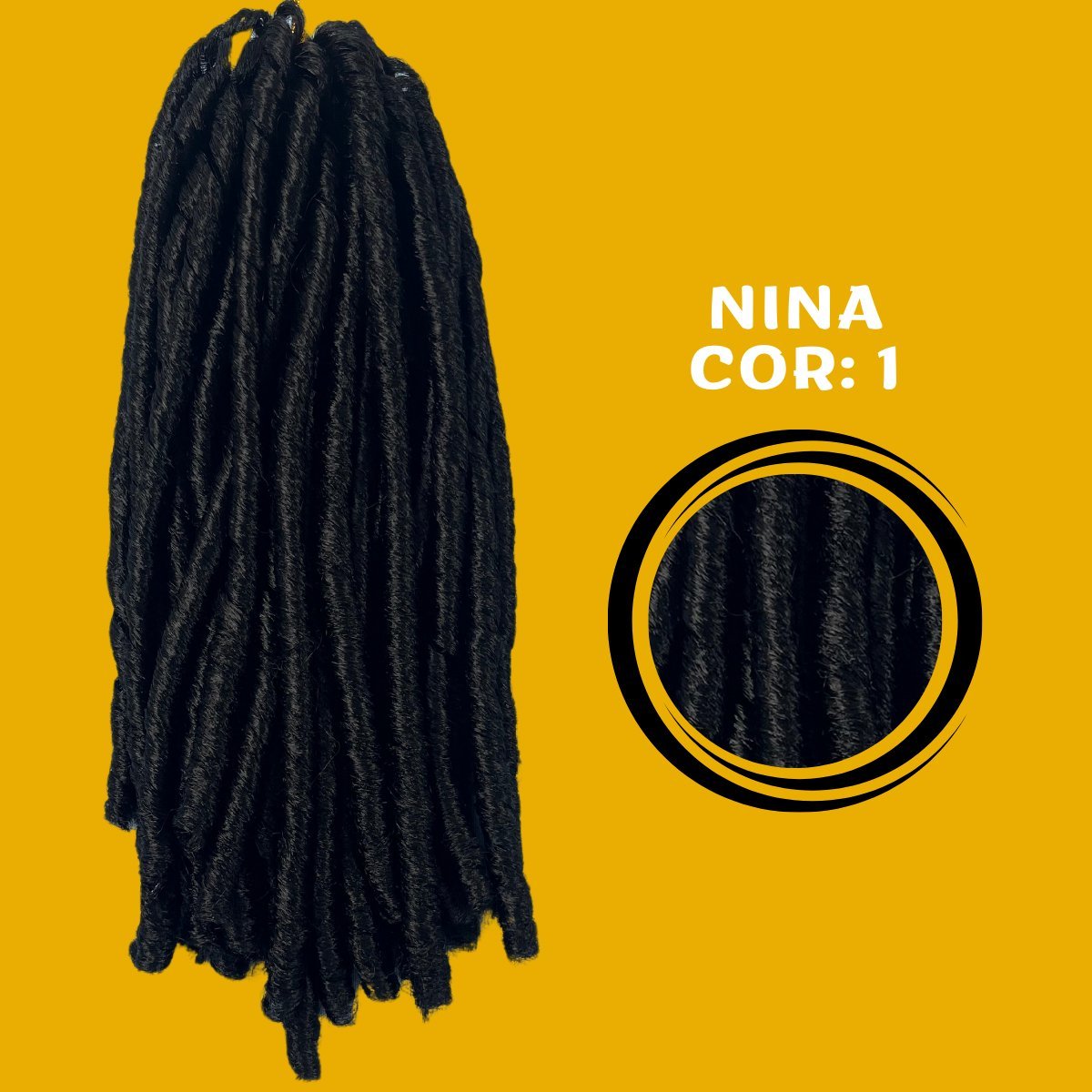 Cabelo Nina Dread Lock 6x 428 gramas Pacotão + AGULHA - Dona Hair Euro