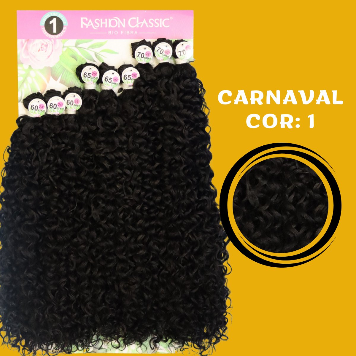 CARNAVAL 70cm - FASHION CLASSIC - Cabelo Cacheado - Bio Fibra - Dona Hair Euro