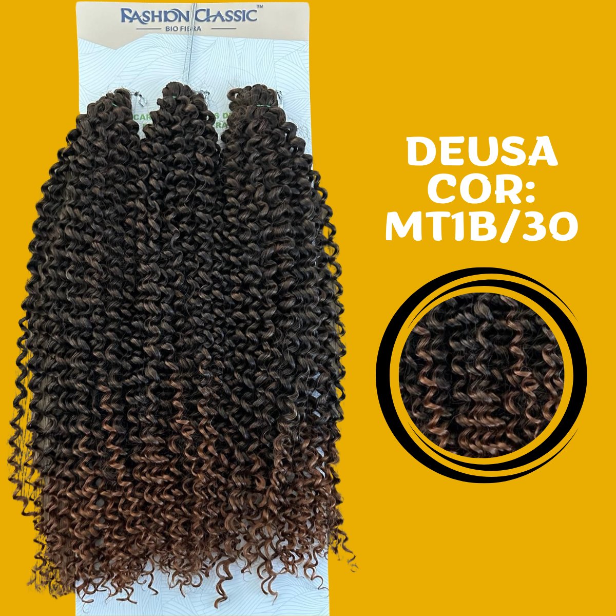 Deusa 65cm Fashion Line Cabelo Orgânico Cacheado 320g. - Dona Hair Euro