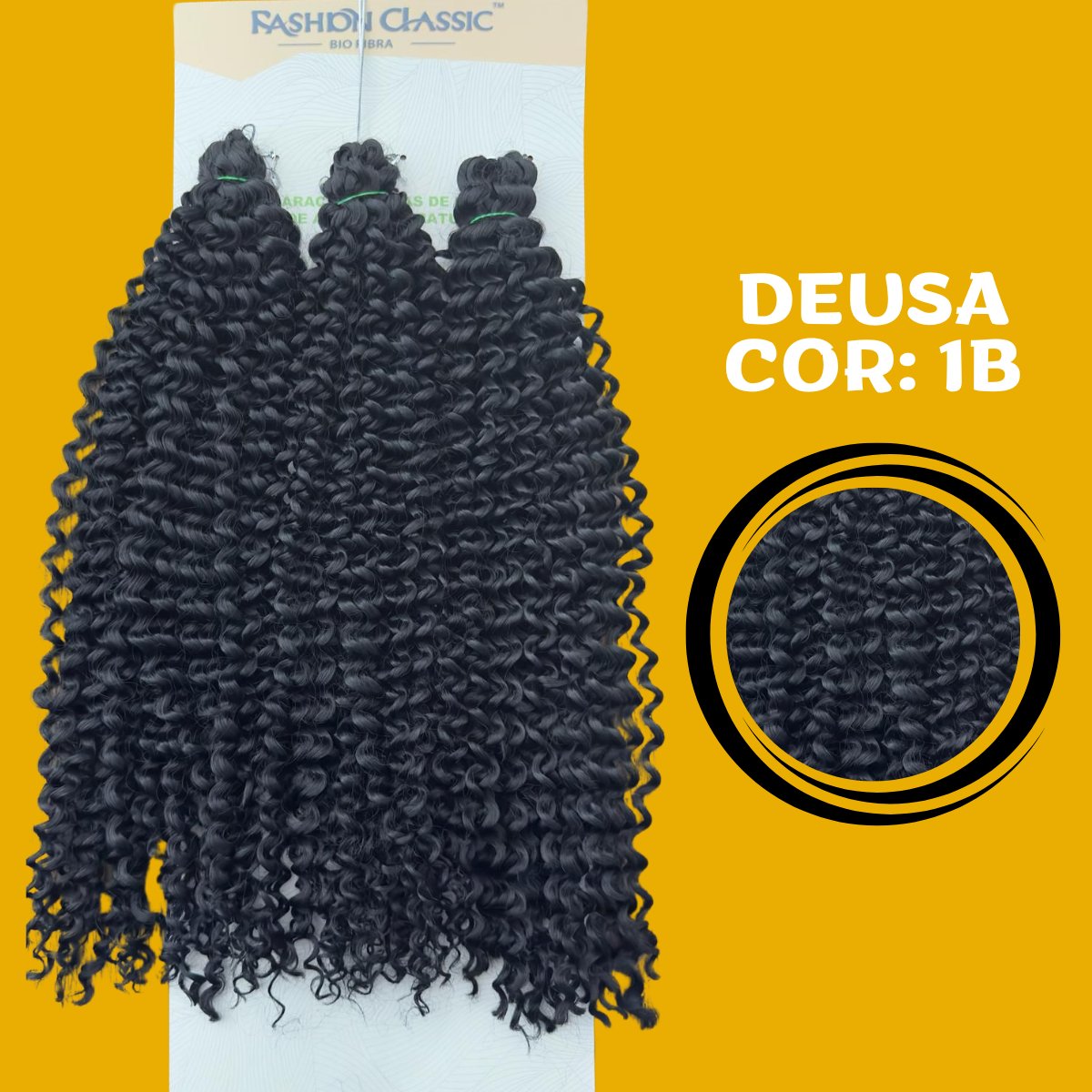 Deusa 65cm Fashion Line Cabelo Orgânico Cacheado 320g. - Dona Hair Euro