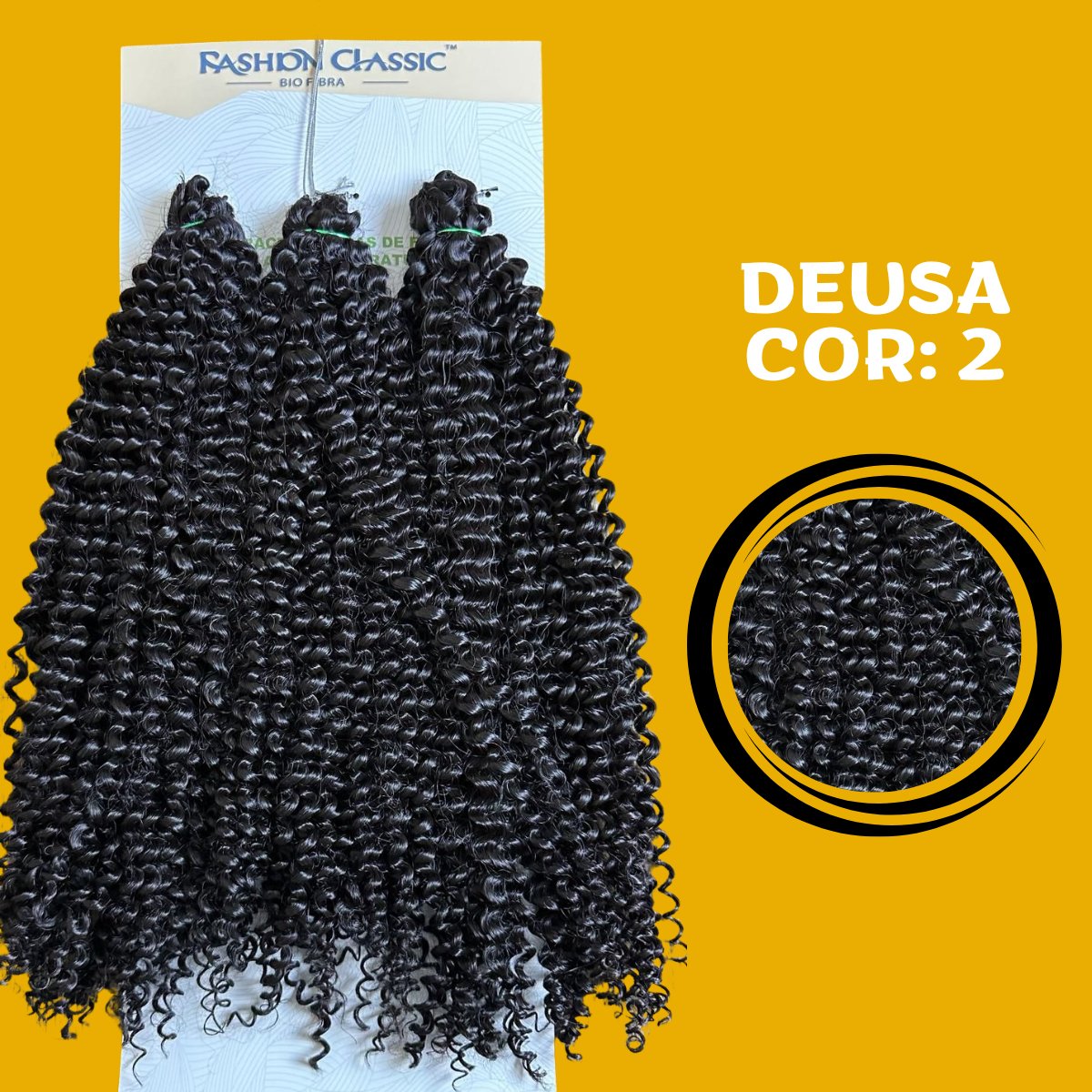 Deusa 65cm Fashion Line Cabelo Orgânico Cacheado 320g. - Dona Hair Euro