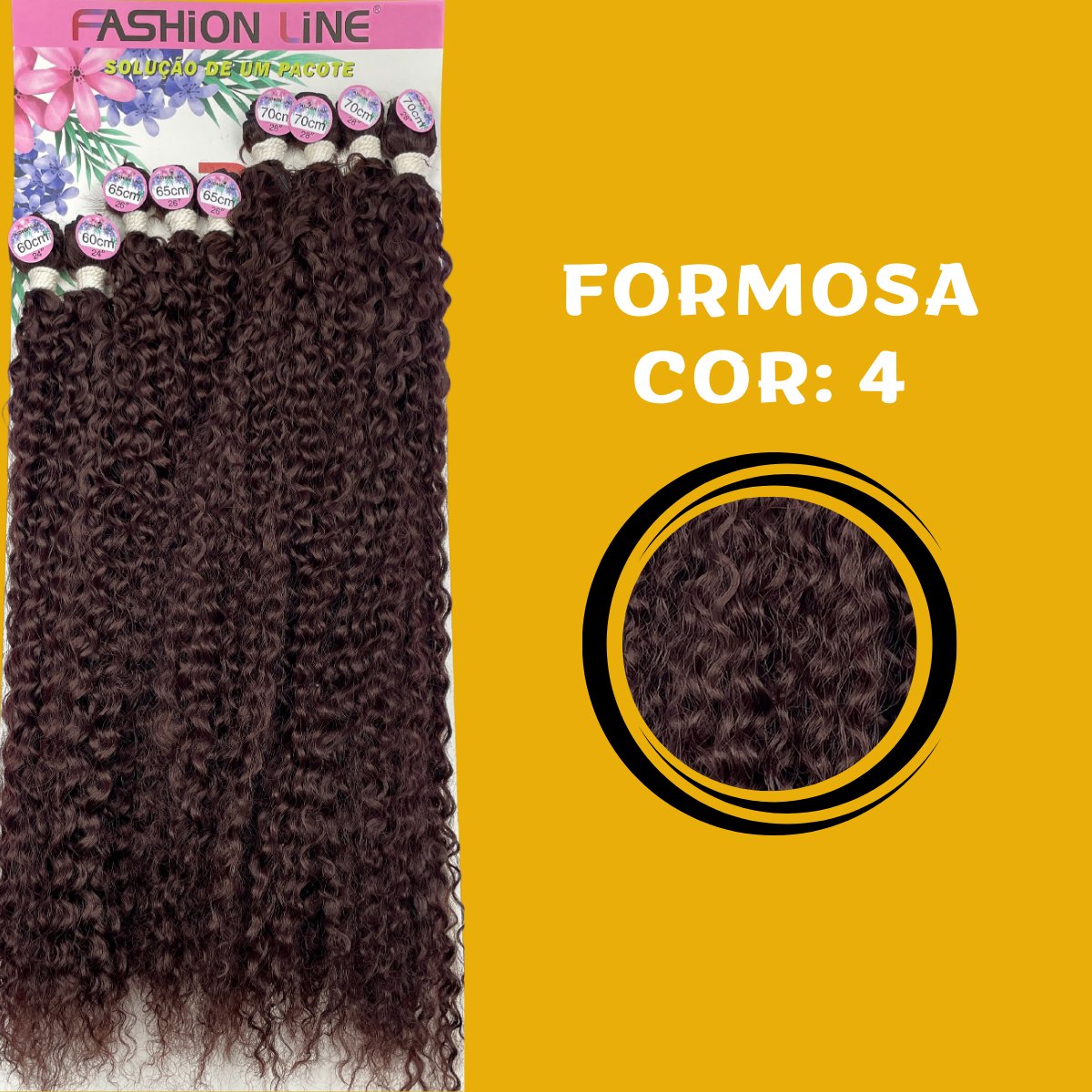 Formosa 70cm - FASHION LINE - Cabelo Cacheado ORGÂNICO. - Dona Hair Euro