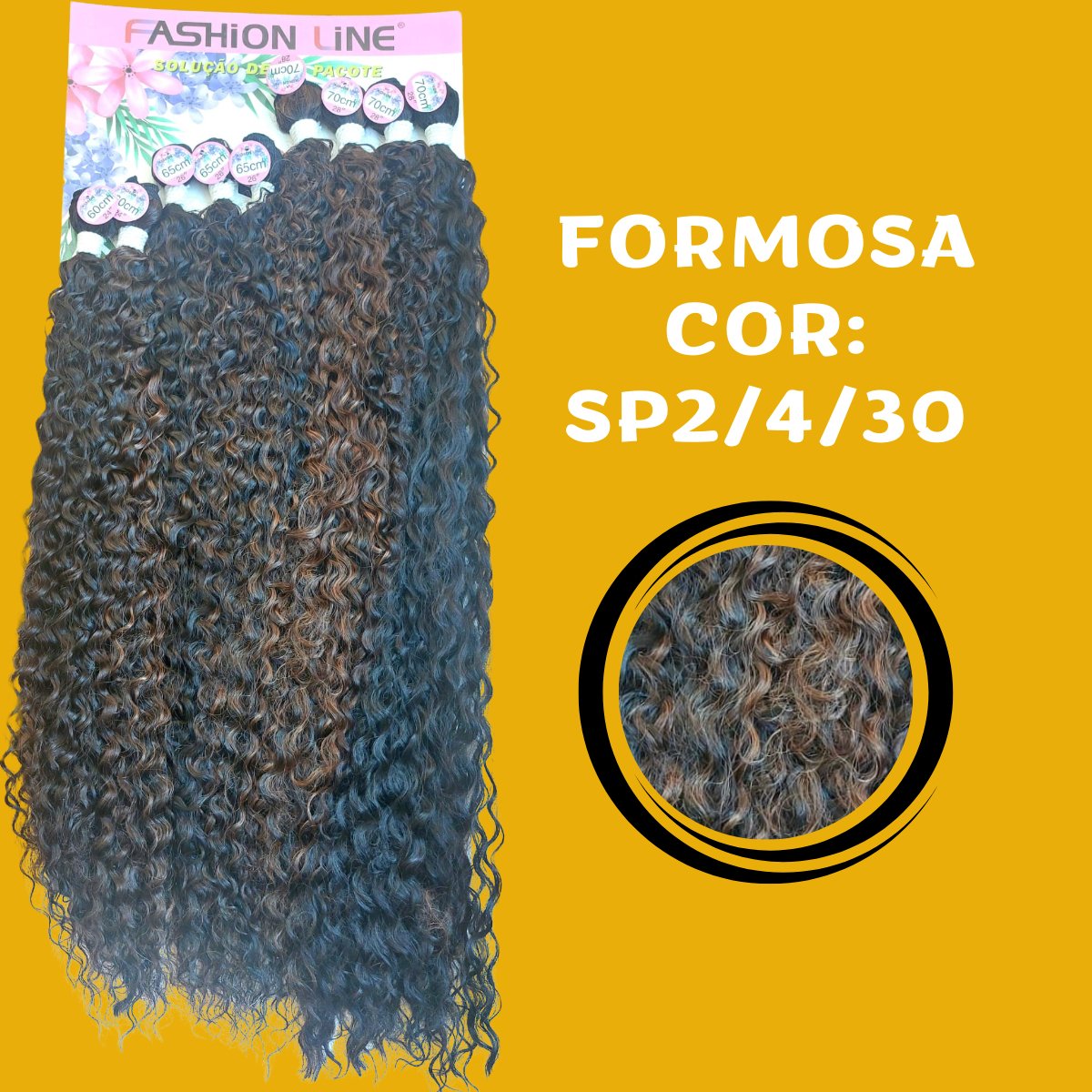 Formosa 70cm - FASHION LINE - Cabelo Cacheado ORGÂNICO. - Dona Hair Euro