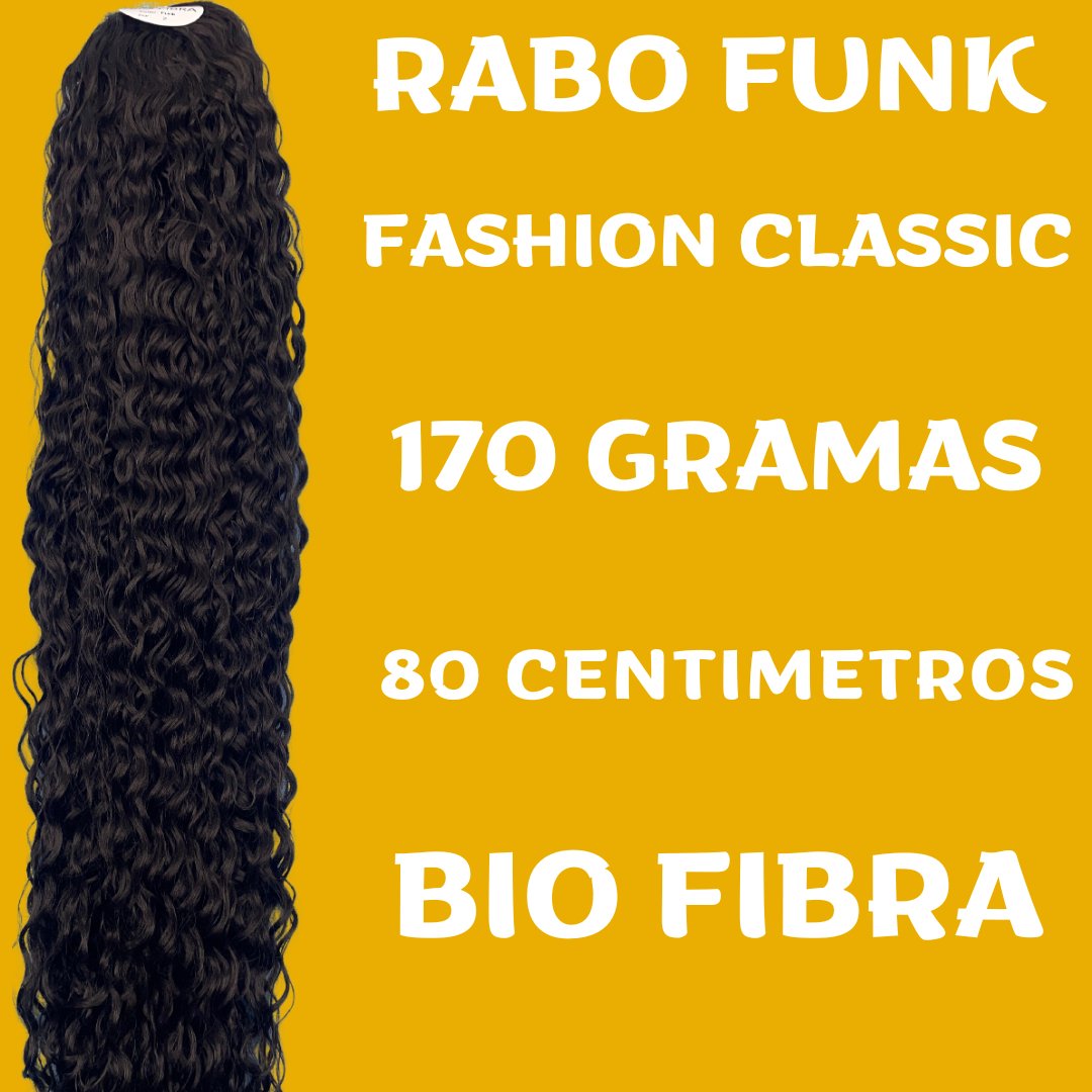 FUNK 80cm Aplique Rabo de Cavalo FASHION CLASSIC Bio Fibra - 170g. - Dona Hair Euro