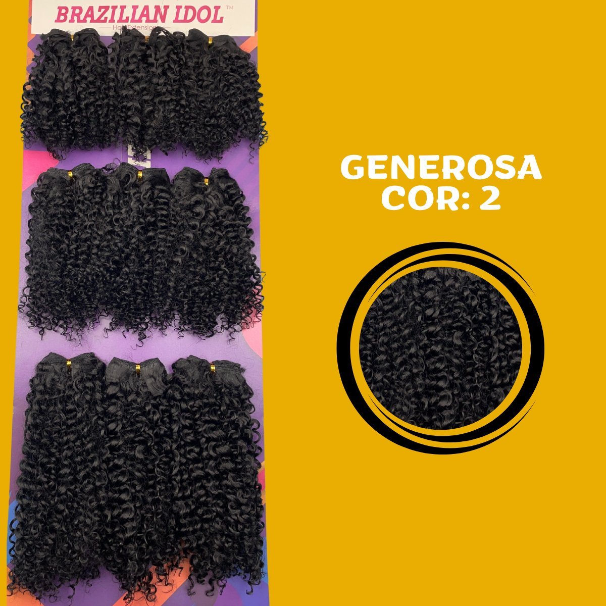 Generosa 40cm - Brazilian Idol - Cabelo ORGÂNICO Cacheado - 300gr - Dona Hair Euro