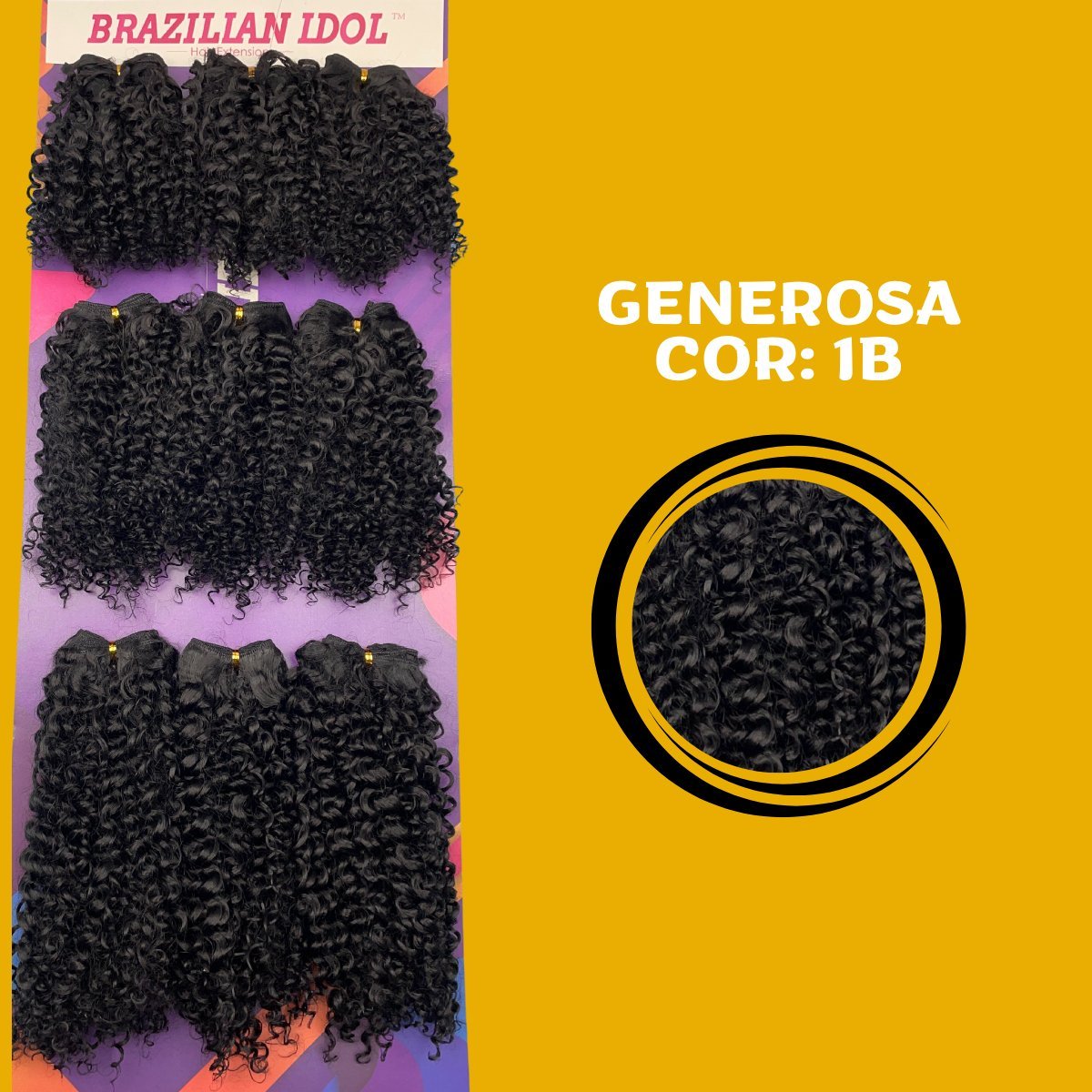 Generosa 40cm - Brazilian Idol - Cabelo ORGÂNICO Cacheado - 300gr - Dona Hair Euro