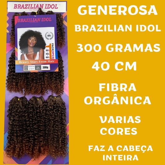 Generosa 40cm - Brazilian Idol - Cabelo ORGÂNICO Cacheado - 300gr - Dona Hair Euro