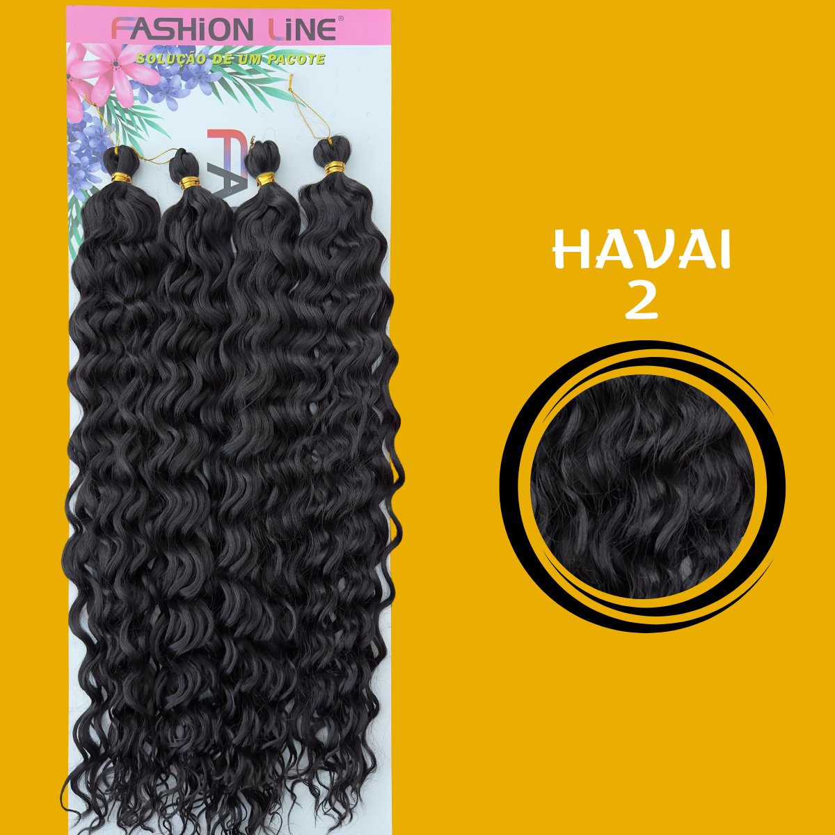 HawaII 55 CM - Fashion Braid - Cabelo crochet - Cabelo crochê braids - Sintetico premium - Dona Hair Euro