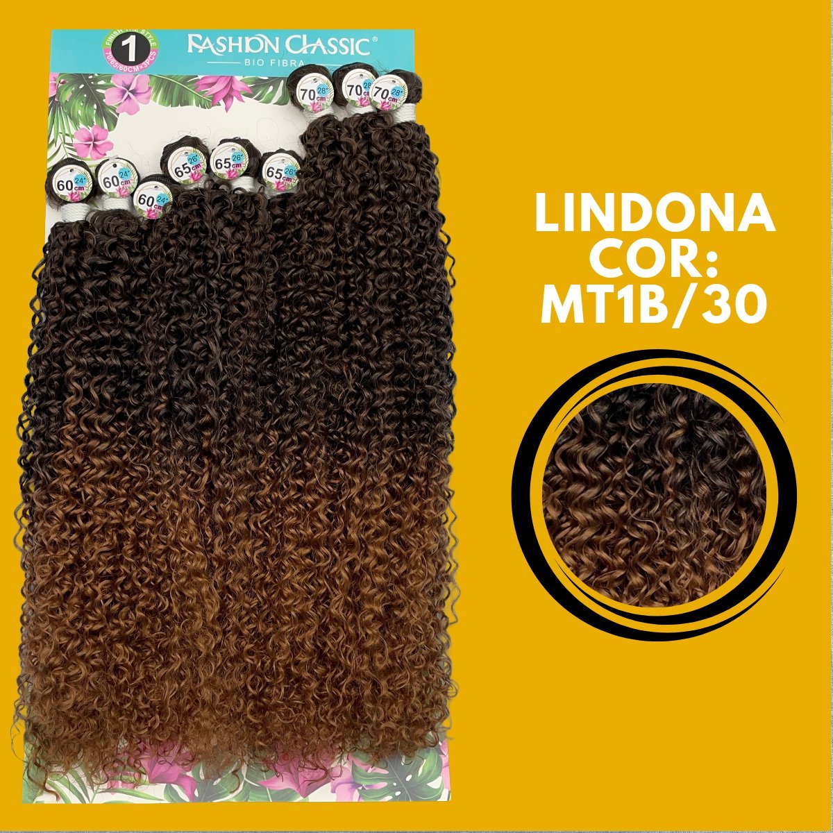 Lindona 70cm - FASHION CLASSIC - Cabelo Cacheado - Bio Fibra. - Dona Hair Euro