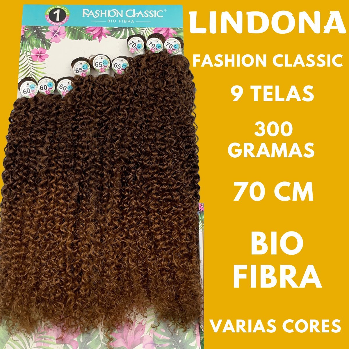 Lindona 70cm - FASHION CLASSIC - Cabelo Cacheado - Bio Fibra. - Dona Hair Euro