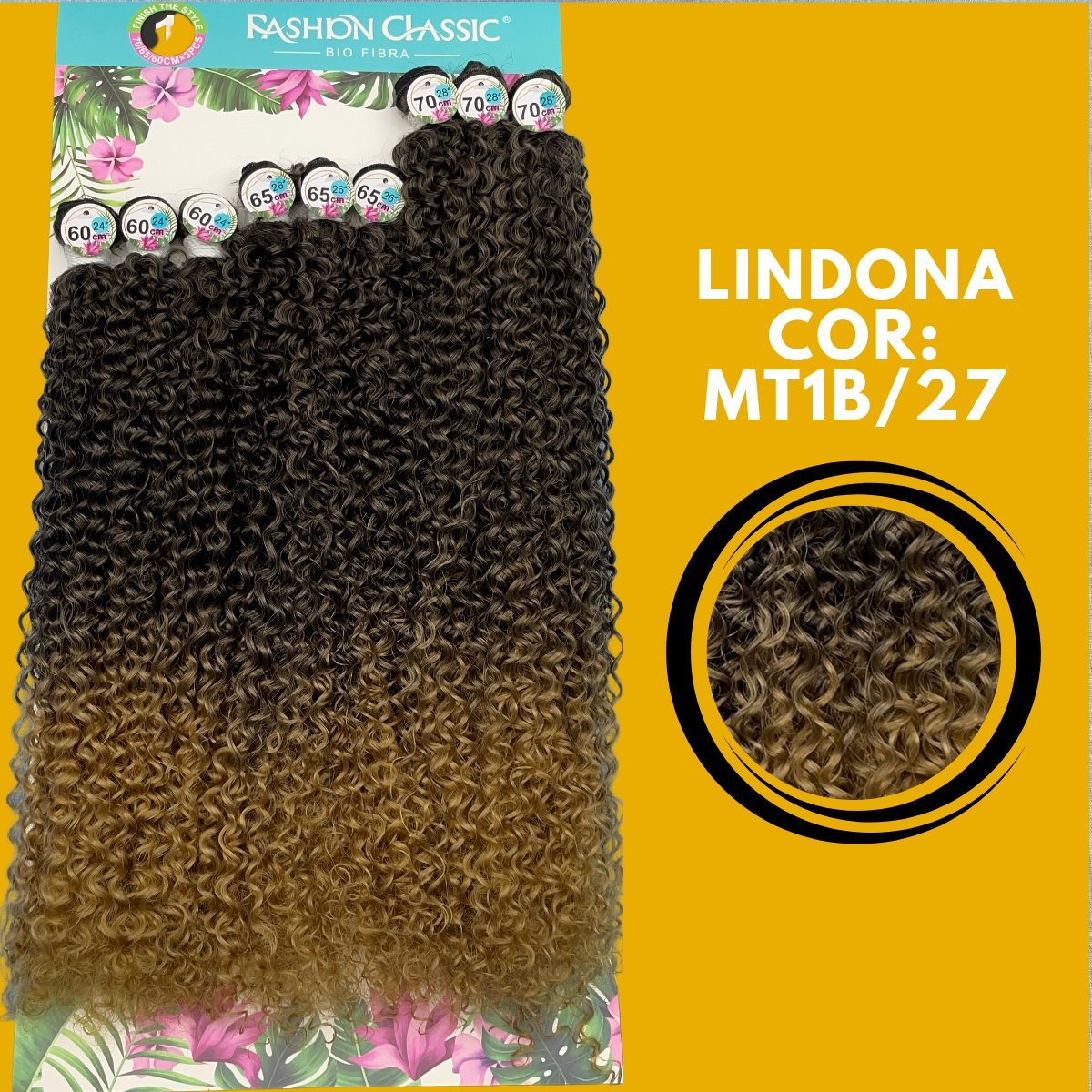 Lindona 70cm - FASHION CLASSIC - Cabelo Cacheado - Bio Fibra. - Dona Hair Euro