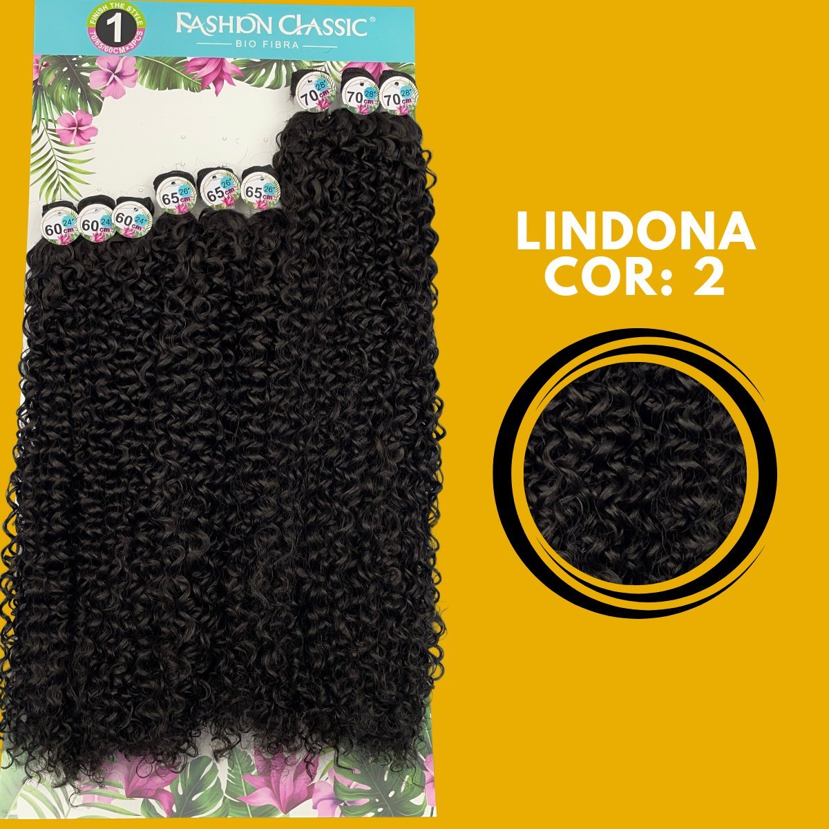 Lindona 70cm - FASHION CLASSIC - Cabelo Cacheado - Bio Fibra. - Dona Hair Euro