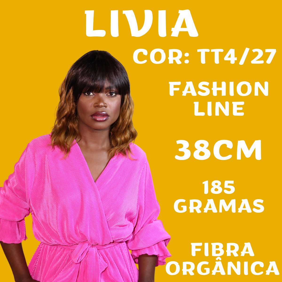 Lívia - Cor: TT4/27 - Fashion Line - Dona Hair Euro