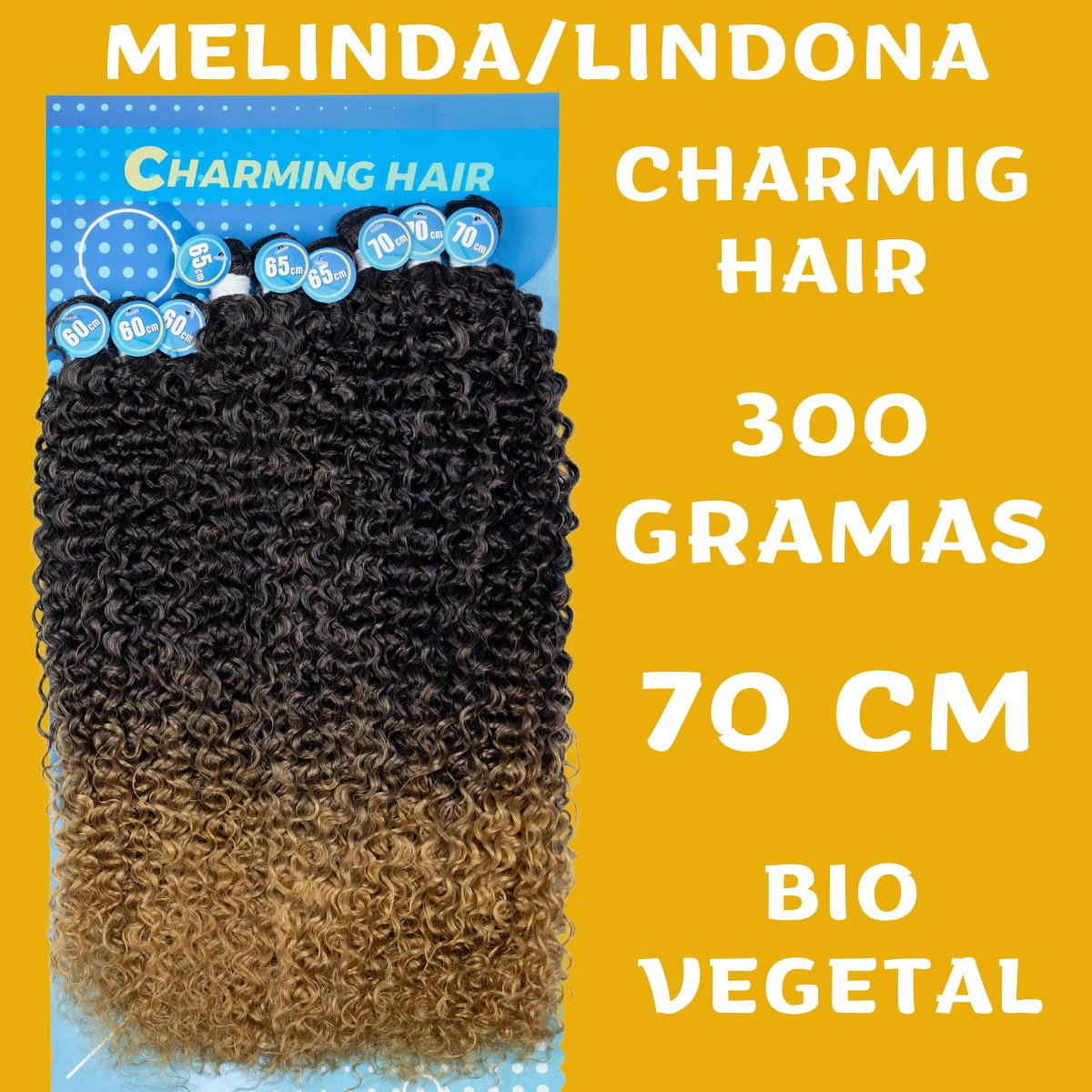 Melinda/Lindona 70cm - Charming Hair/Fashion Classic - 300 gramas - Bio Vegetal - Dona Hair Euro