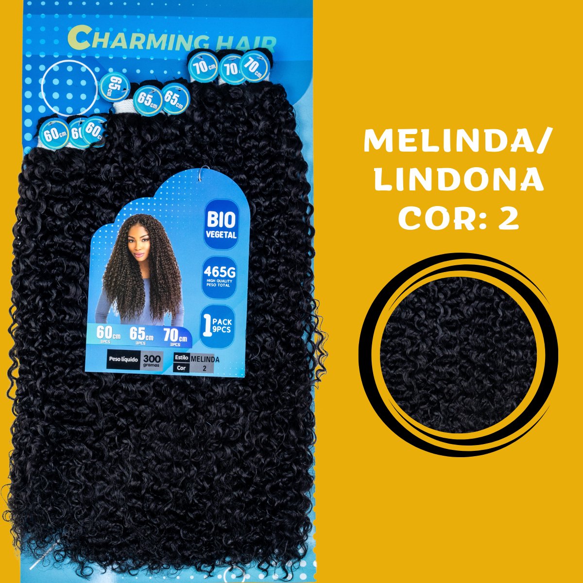 Melinda/Lindona 70cm - Charming Hair/Fashion Classic - 300 gramas - Bio Vegetal - Dona Hair Euro