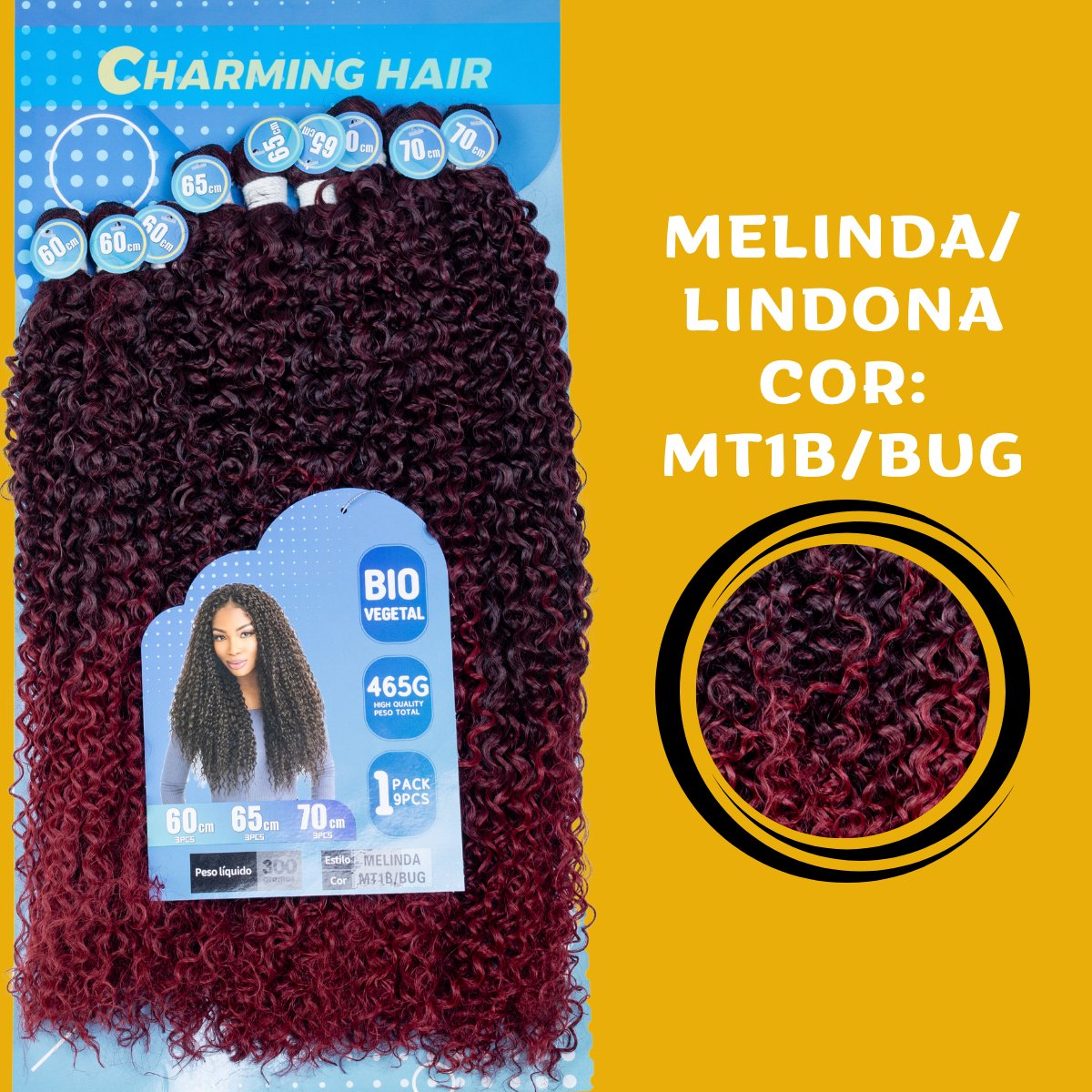 Melinda/Lindona 70cm - Charming Hair/Fashion Classic - 300 gramas - Bio Vegetal - Dona Hair Euro