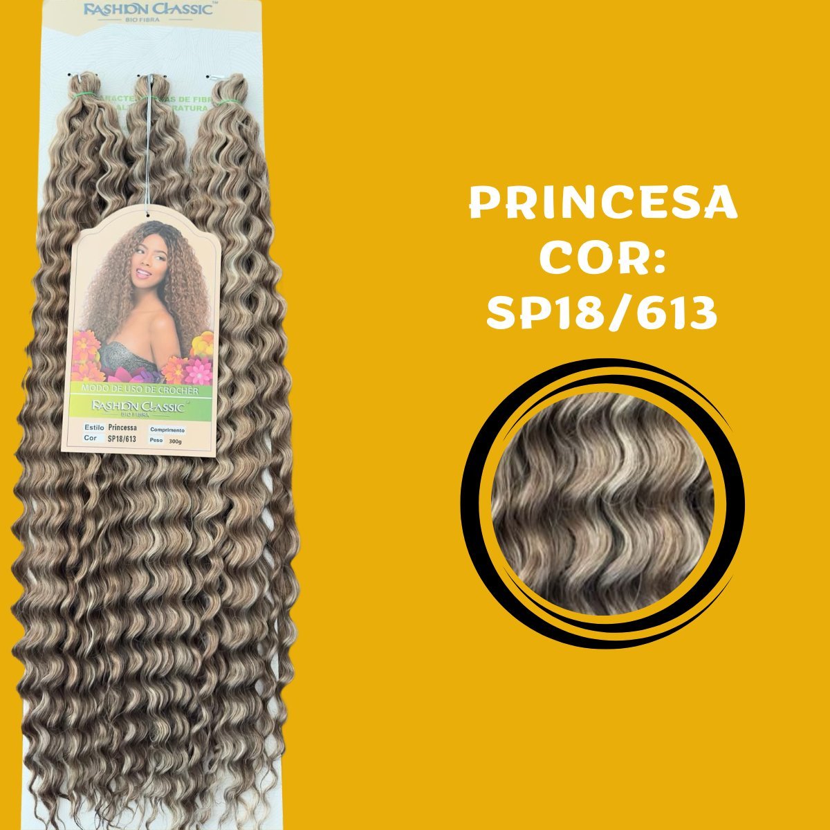 Princesa 60cm FASHION CLASSIC - 300g - Bio Fibra - Dona Hair Euro